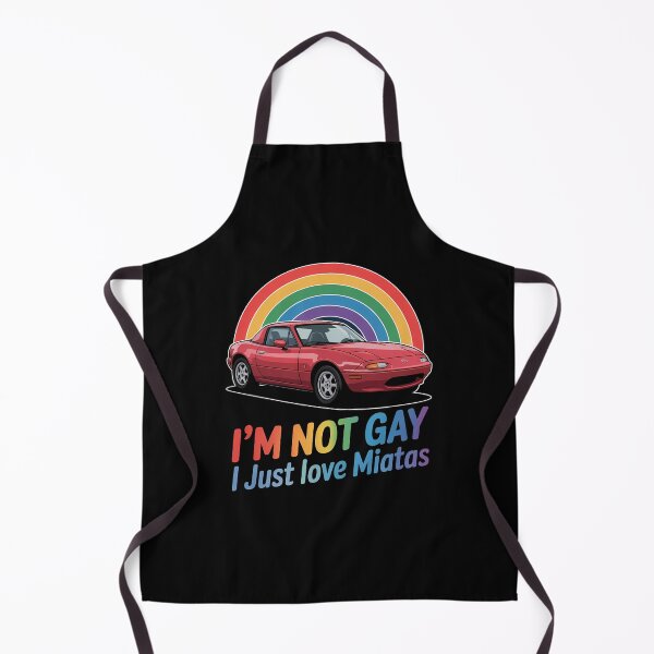 Item preview, I’m Not Gay I Just Love Miatas LGBT Rainbow Lesbian Pride designed and sold by IdunayaStore.