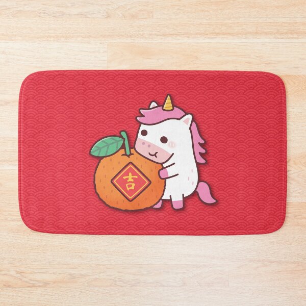 Item preview, Cute Unicorn Horse With Orange For Chinese New Year designed and sold by rustydoodle.