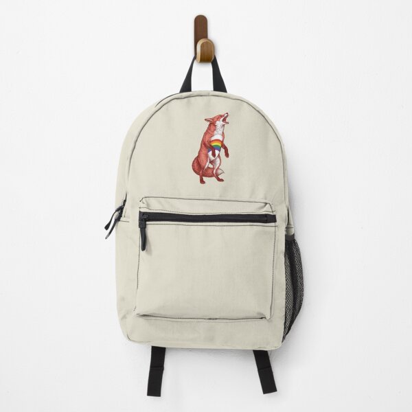 Item preview, Screaming Red Fox Rainbow Pride Vintage Illustration designed and sold by zzz888.