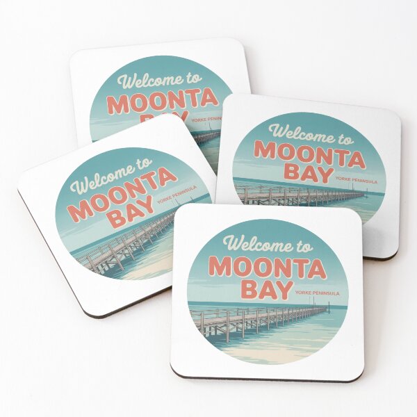 Item preview, Welcome to Moonta Bay — Yorke Peninsula Vintage Travel Sticker designed and sold by Random Designs.