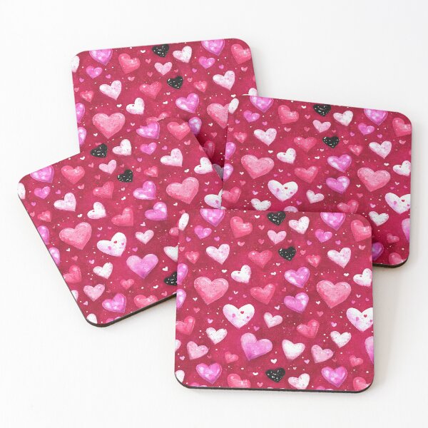 Item preview, Classic Red Background with White Hearts designed and sold by Piotrek0001.
