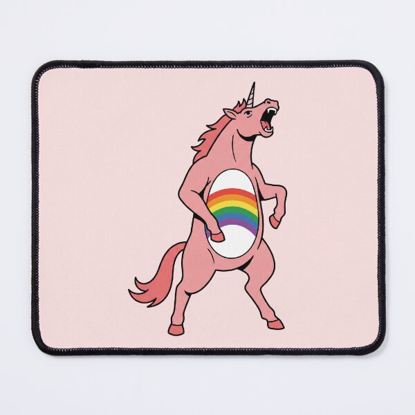 Item preview, Screaming Pink Unicorn Rainbow Belly Pride Cartoon designed and sold by zzz888.