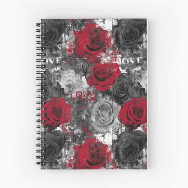 Item preview, Grunge Black and White Roses with Red Accents designed and sold by Piotrek0001.