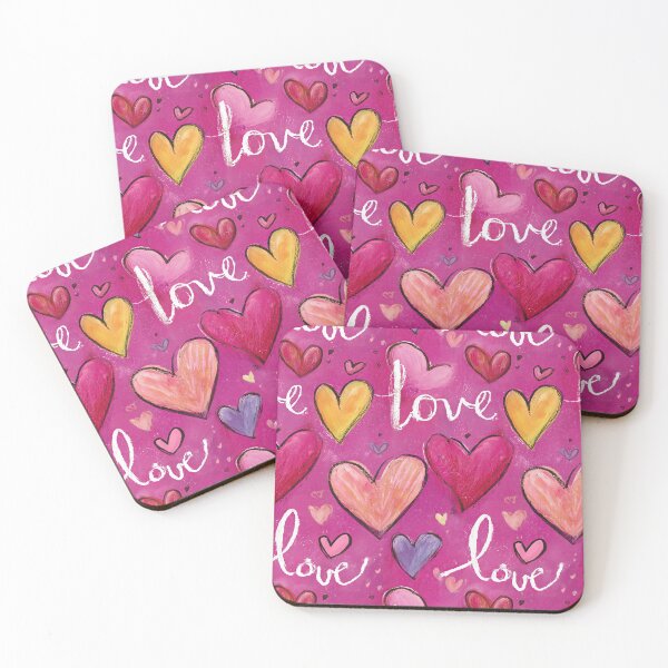 Item preview, Pink Painted Artistic Love Text Design designed and sold by Piotrek0001.