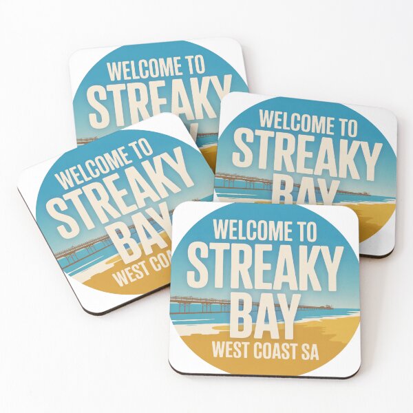 Item preview, Welcome to Streaky Bay — West Coast Vintage Travel Sticker designed and sold by Random Designs.
