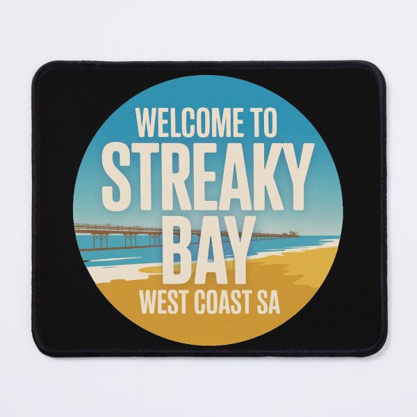 Item preview, Welcome to Streaky Bay — West Coast Vintage Travel Sticker designed and sold by Random Designs.