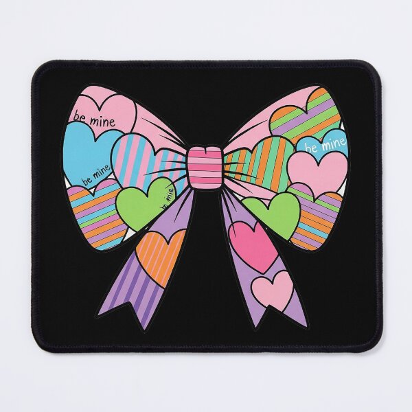 Item preview, Be Mine Valentine Coquette Conversation Candy Heart Bow designed and sold by OlakunleOloroz.