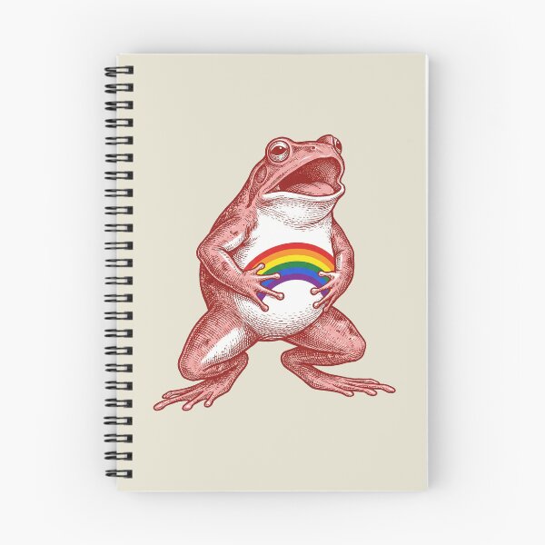 Item preview, Screaming Red Frog Rainbow Belly Pride Vintage Illustration designed and sold by zzz888.
