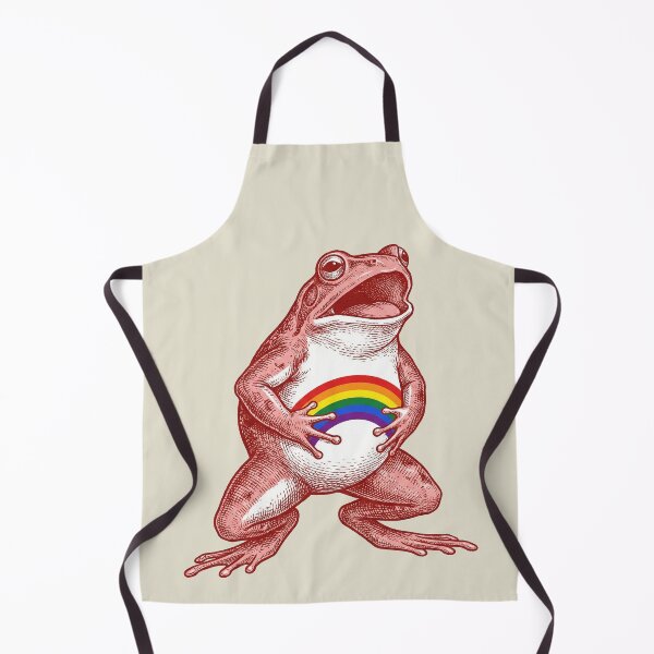 Item preview, Screaming Red Frog Rainbow Belly Pride Vintage Illustration designed and sold by zzz888.