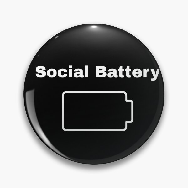 Item preview, Social Battery - Relatable text quote designed and sold by QuietDayStudios.