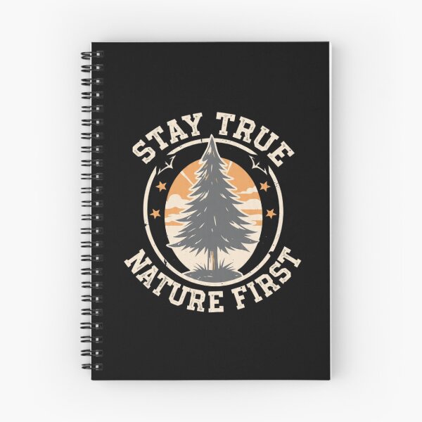 Item preview, Stay True Nature First Pine Tree | Vintage Outdoor Badge Forest Quote Design designed and sold by CozyPops.