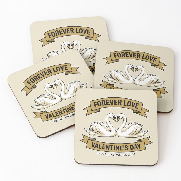 Item preview, Forever Love Swans Heart Emblem Valentine's Day Art designed and sold by zzz888.