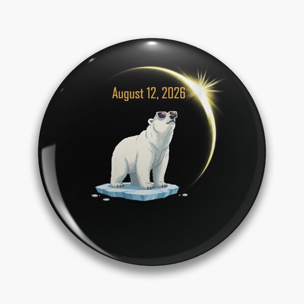 Item preview, Solar Eclipse August 12 2026 Polar Bear Wearing Eclipse Glasses designed and sold by jakaun.