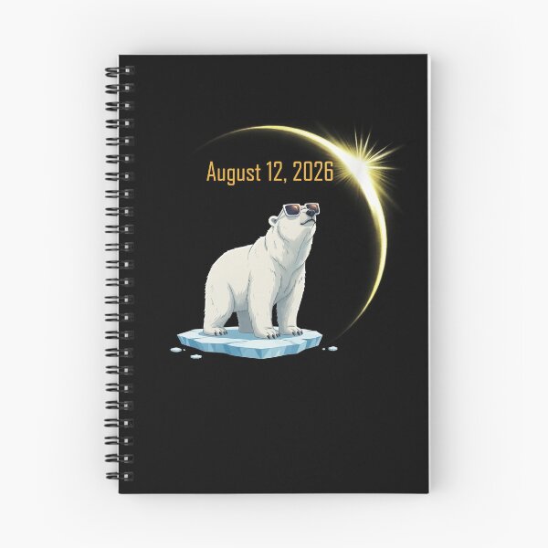 Item preview, Solar Eclipse August 12 2026 Polar Bear Wearing Eclipse Glasses designed and sold by jakaun.