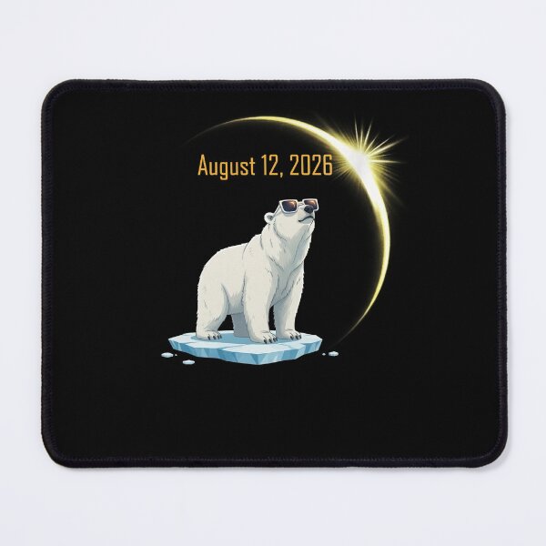 Item preview, Solar Eclipse August 12 2026 Polar Bear Wearing Eclipse Glasses designed and sold by jakaun.