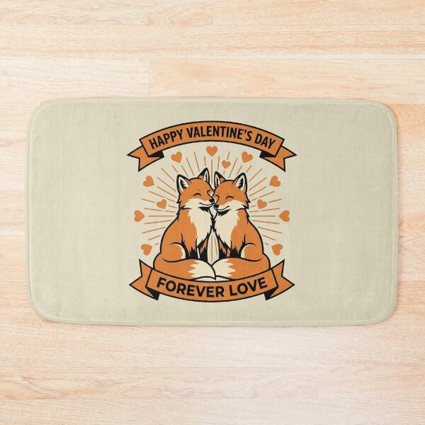 Item preview, Cute Foxes Couple Forever Love Retro Valentine Emblem designed and sold by zzz888.