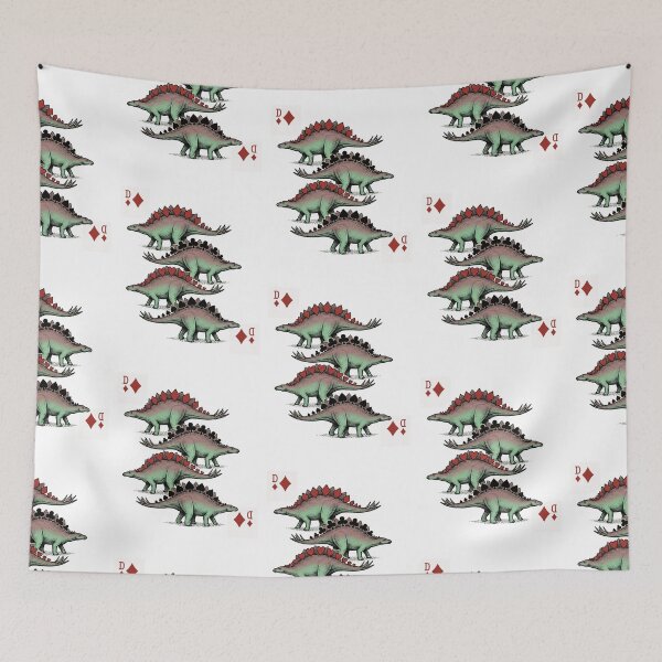 Item preview, Stegosaurus Playing Card Suits - Dinosaur Poker Art designed and sold by AdyKurniawan.