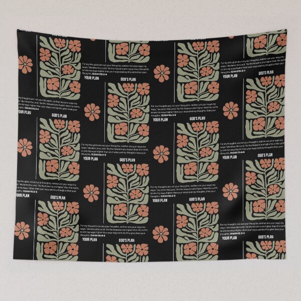 Item preview, Your Plan And God's Plan Isaiah Bible Verse Faith Flower Botanical designed and sold by jakaun.