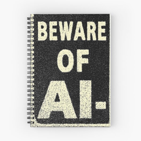 Item preview, Vintage Grunge Poster With Beware Of AI Text designed and sold by Piotrek0001.