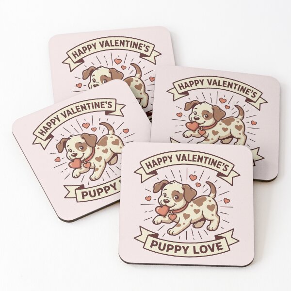 Item preview, Cute Spotted Puppy Heart Retro Valentine Badge Art designed and sold by zzz888.