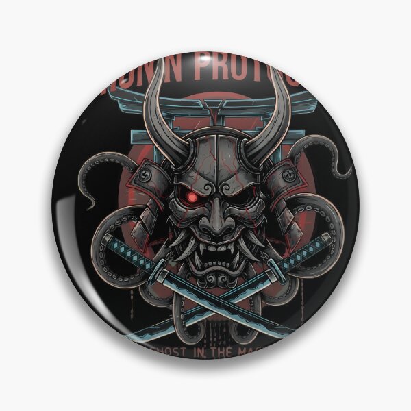 Item preview, Ronin Protocol Cyber Oni Emblem designed and sold by Ekracreatives.