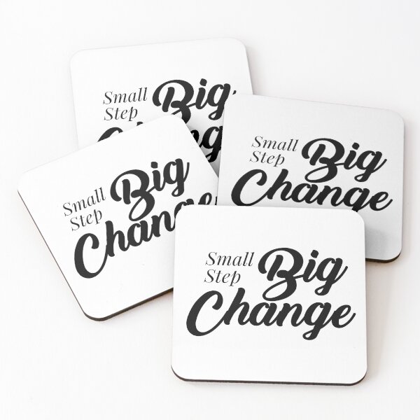 Item preview, Small step big change, Motivational Quote, simple black word designed and sold by BlareBlare.