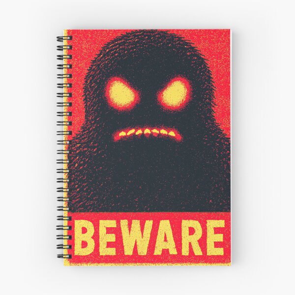 Item preview, Red Monster Shadow With Glowing Eyes Warning Poster designed and sold by Piotrek0001.