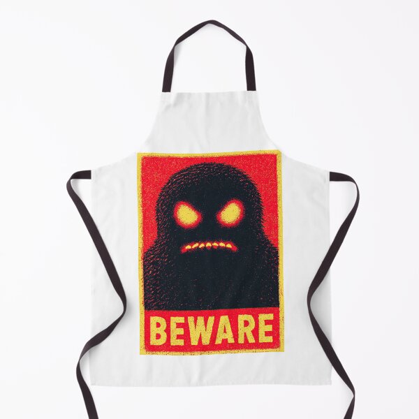 Item preview, Red Monster Shadow With Glowing Eyes Warning Poster designed and sold by Piotrek0001.