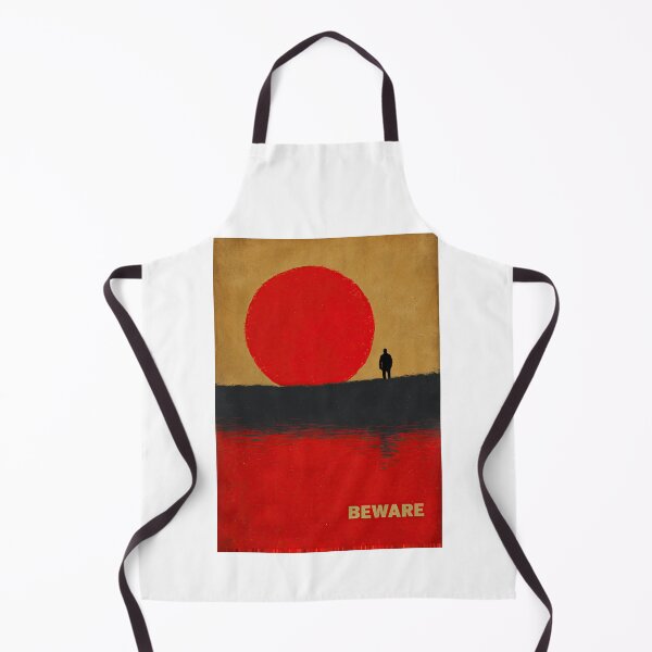 Item preview, Solitary Figure Standing Under Red Sun Warning Art designed and sold by Piotrek0001.