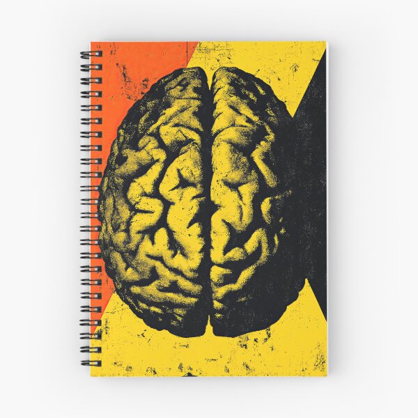 Item preview, Human Brain Illustration On Yellow Grunge Warning Background designed and sold by Piotrek0001.