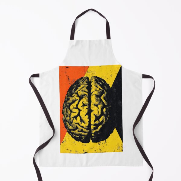 Item preview, Human Brain Illustration On Yellow Grunge Warning Background designed and sold by Piotrek0001.