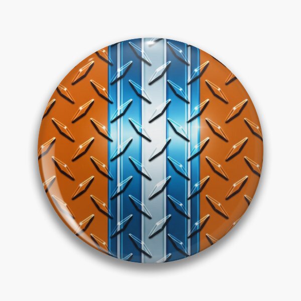 Item preview, Forged Tread: 4-Way Industrial Steel PHONE CASE (ORANGE - BLUE/WHITE)  designed and sold by CleverCulture.