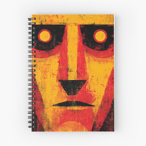 Item preview, Geometric Abstract Face With Glowing Eyes Warning Art designed and sold by Piotrek0001.