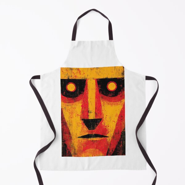 Item preview, Geometric Abstract Face With Glowing Eyes Warning Art designed and sold by Piotrek0001.