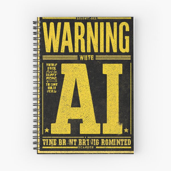 Item preview, Vintage Newspaper Style Warning AI Text Poster designed and sold by Piotrek0001.