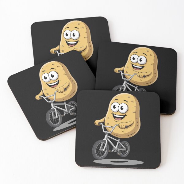 Item preview, Smiling potato on BMX bike designed and sold by FaithAbbott.