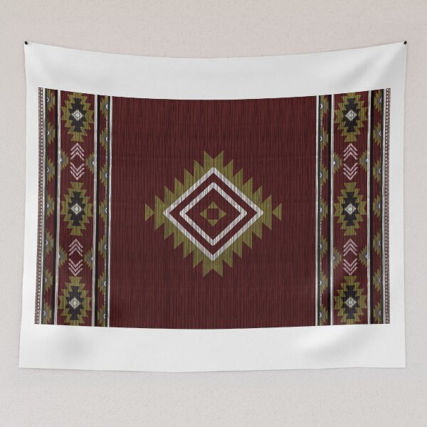 Item preview, Western style carpet and area rug design in rich red tones designed and sold by Line-Aura.