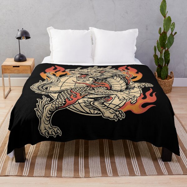 Item preview, Fierce Qilin Mythical Beast Fire Flames Tattoo Art designed and sold by zzz888.