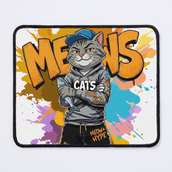 Item preview, Streetwear Cat Graffiti Hypebeast – Urban Meow King Hoodie designed and sold by WelLarsDigitals.