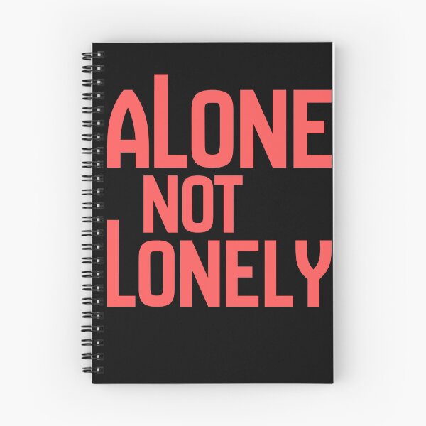 Item preview, Alone Not Lonely Typography T-Shirt | Introvert Quote Minimal Aesthetic Sticker designed and sold by YasirHamidDesigns .