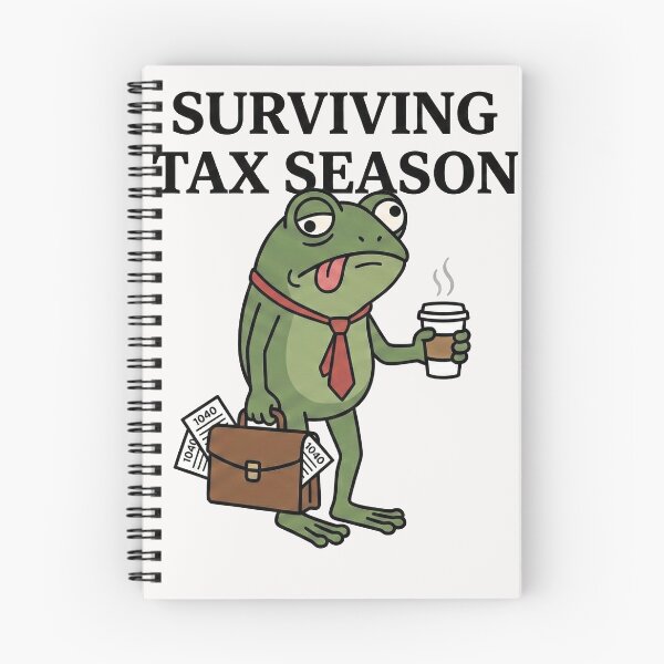 Item preview, Surviving Tax Season Tired Frog Accountant Humor designed and sold by AdyKurniawan.