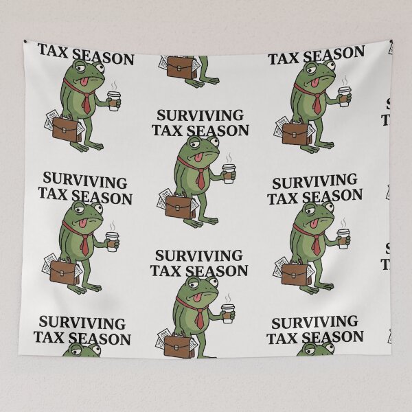Item preview, Surviving Tax Season Tired Frog Accountant Humor designed and sold by AdyKurniawan.