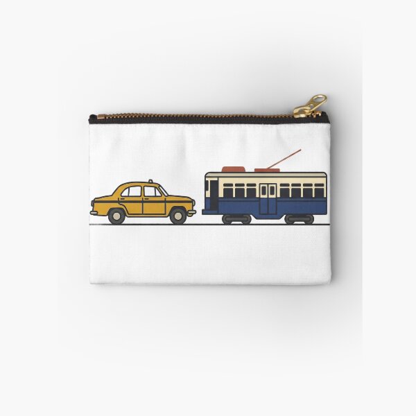 Item preview, Kolkata Nostalgia: Yellow Taxi & Tram Art Print & Sticker designed and sold by sugato123.