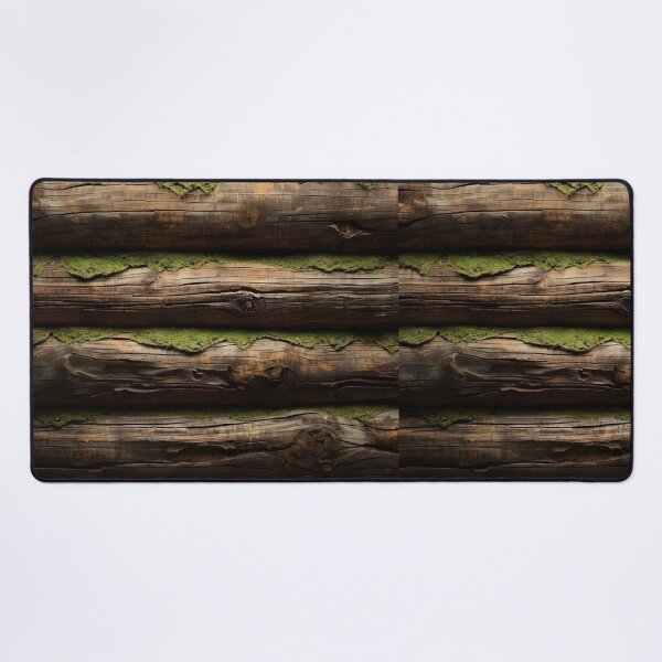 Item preview, VINTAGE WOODEN LOG CABIN WALL relaxing older wood moss and logs off-grid cabin life hiking camping designed and sold by Jt41.