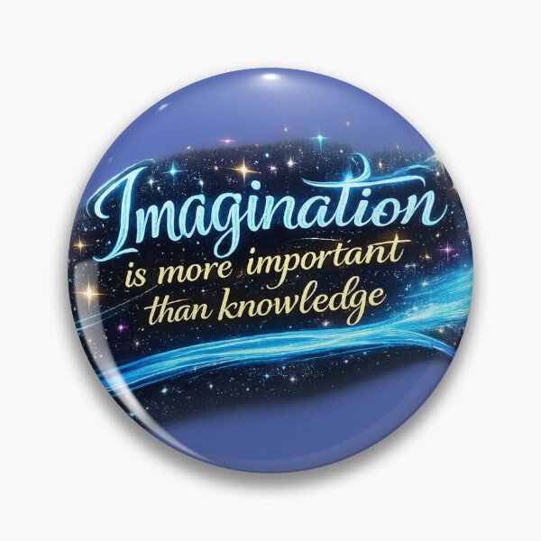 Item preview, Imagination Is More Important Than Knowledge – Magical Inspirational Quote designed and sold by NB-Artmagic.