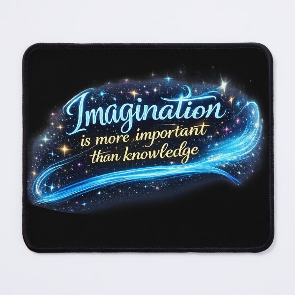 Item preview, Imagination Is More Important Than Knowledge – Magical Inspirational Quote designed and sold by NB-Artmagic.