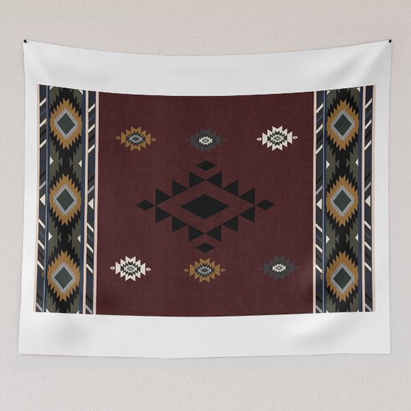 Item preview, Western style carpet and area rug design in rich red tones designed and sold by Line-Aura.