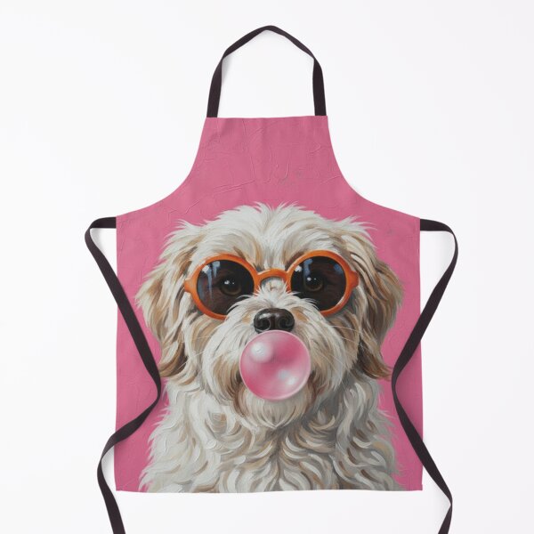 Item preview, Dog in Sunglasses Oil Painting ​Pop Art Puppy with Bubblegum designed and sold by ZyVoAli.