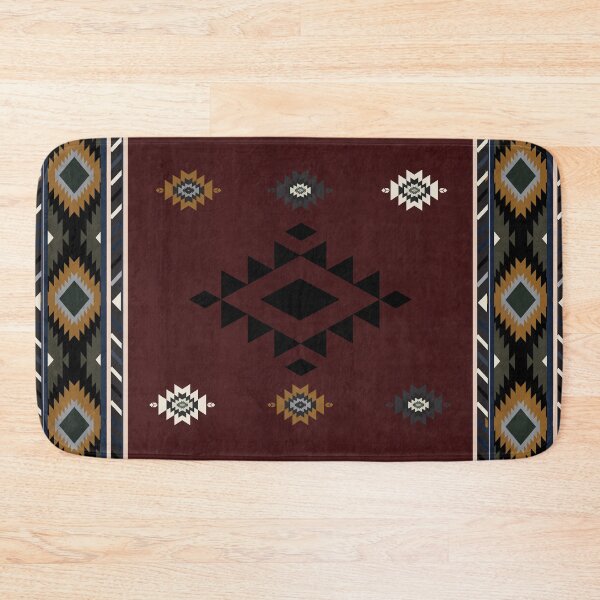 Item preview, Western style carpet and area rug design in rich red tones designed and sold by Line-Aura.