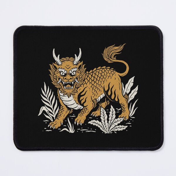 Item preview, Golden Qilin Mythical Beast Traditional Asian Folklore Art designed and sold by zzz888.